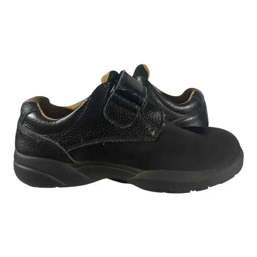 Dr. Comfort Brian X-Depth 6910 Black Leather Stretch Orthotic Men’s Shoes 9.5 XW